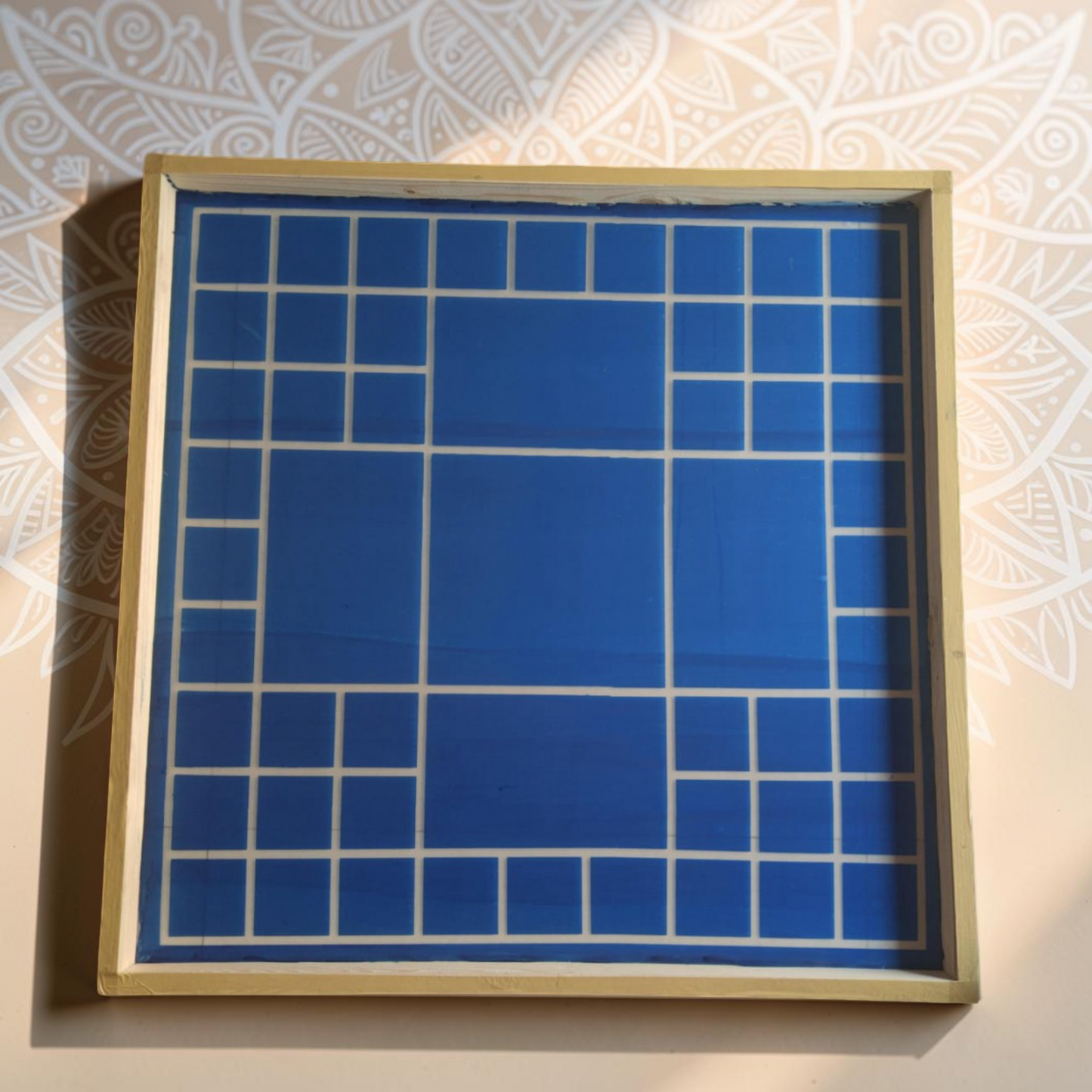 Rangly Vastu Mandala Yantra Rangoli Design Stencil Wooden 20x20 Inches Pack of 1 piece