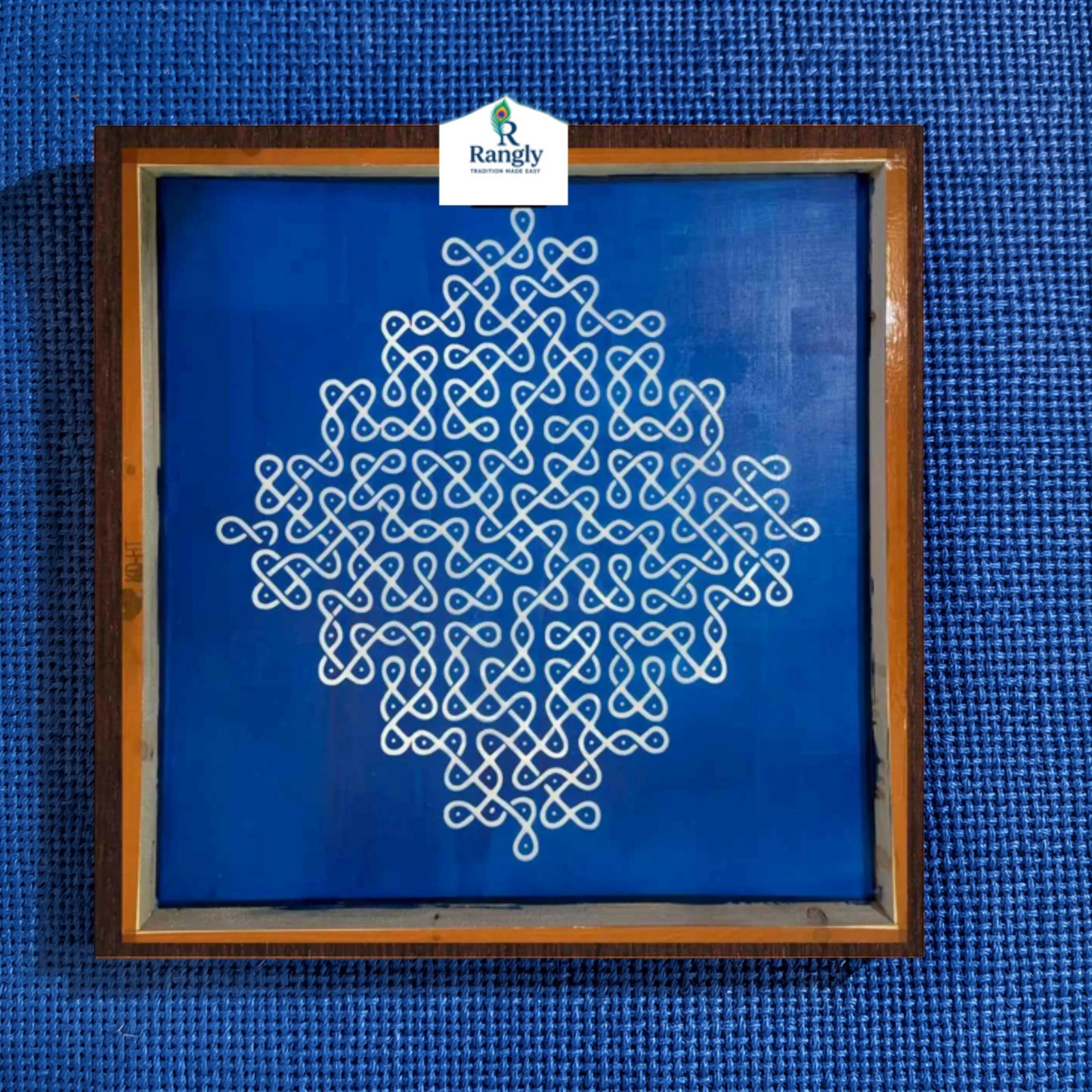 Rangly Neli Big Kolam Design Stencil Wooden Pack of 1 piece