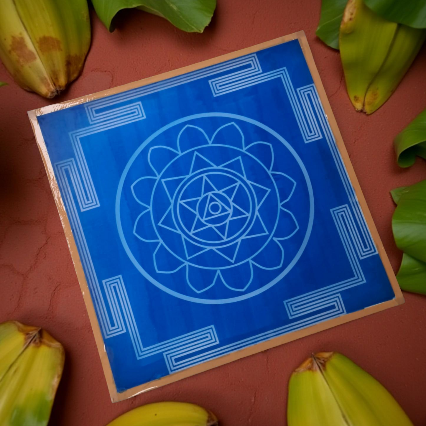 Rangly Jumbo Surya Mandala Yantra 1 Rangoli Stencil Wooden 30x30 Inches Pack of 1 piece