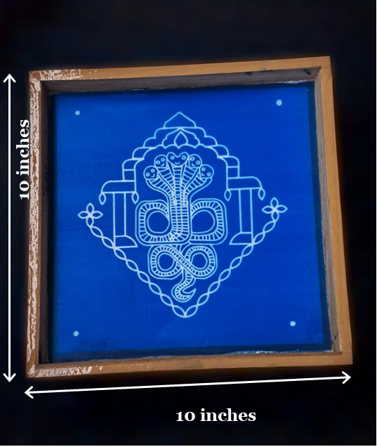 Rangly Nagarangoli Model 2 Rangoli Stencil Wooden 10x10 Inches Pack of 1 piece