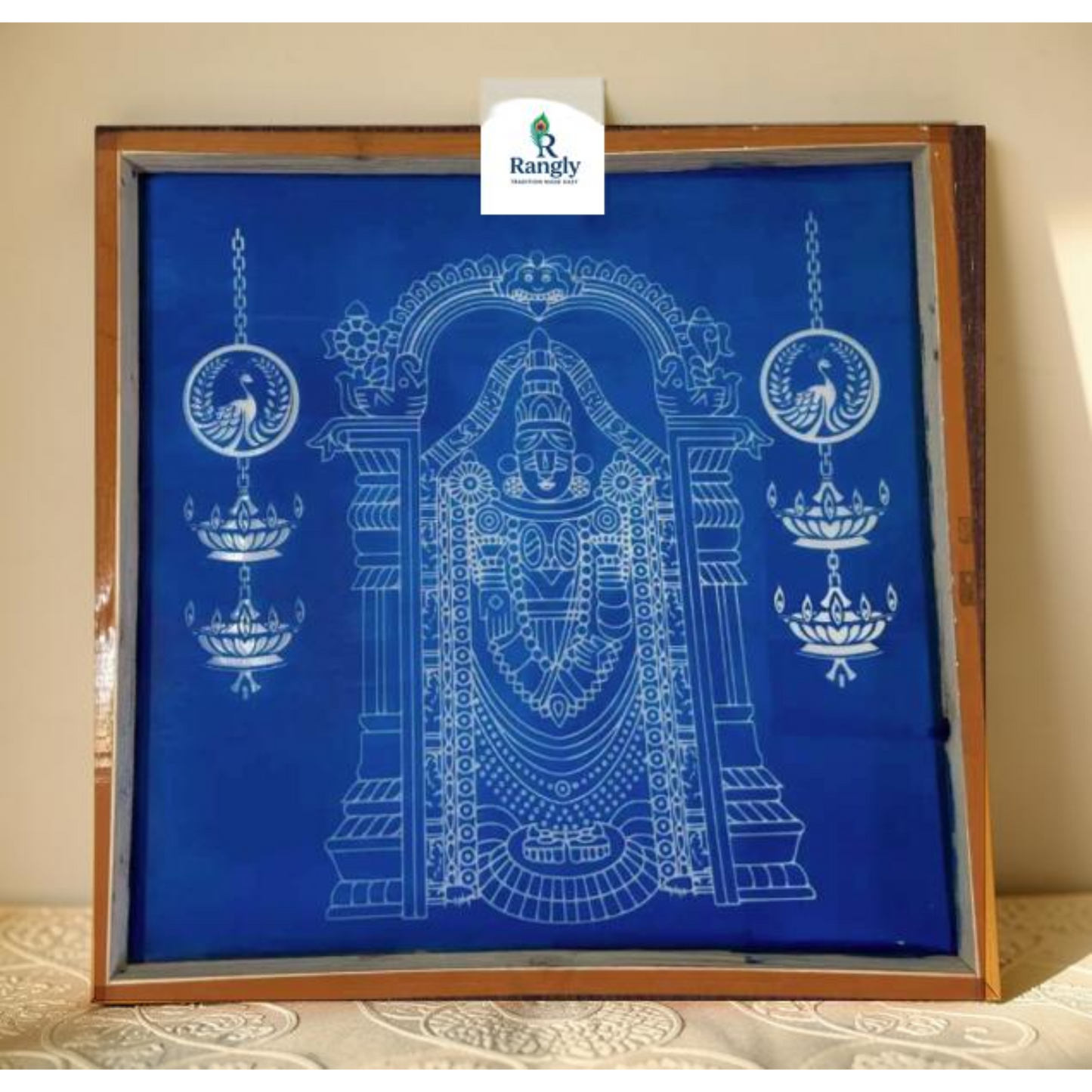 Sri Venkateshwara Kolam Stencil - Mangala Ashirwad