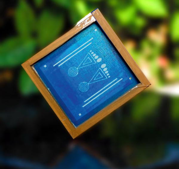 Rangly Padam Model 5 Rangoli Stencil Wooden 5*5 Inches Pack of 1 piece