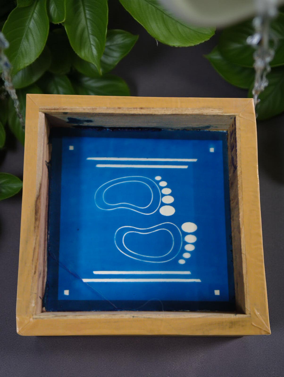 Rangly Lakshmi Padham Model 1 Rangoli Stencil Wooden 5X5 Inches Pack of 1 piece