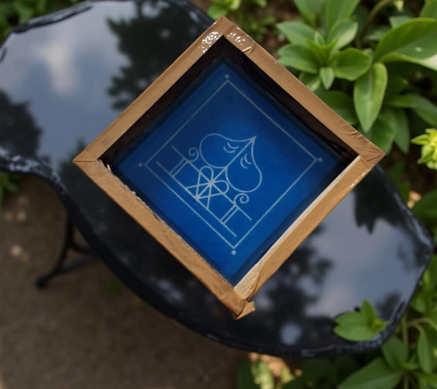 Rangly Ashwatha Mandala Model 2 Yantra Rangoli Stencil Wooden 5x5 Inches Pack of 1 piece