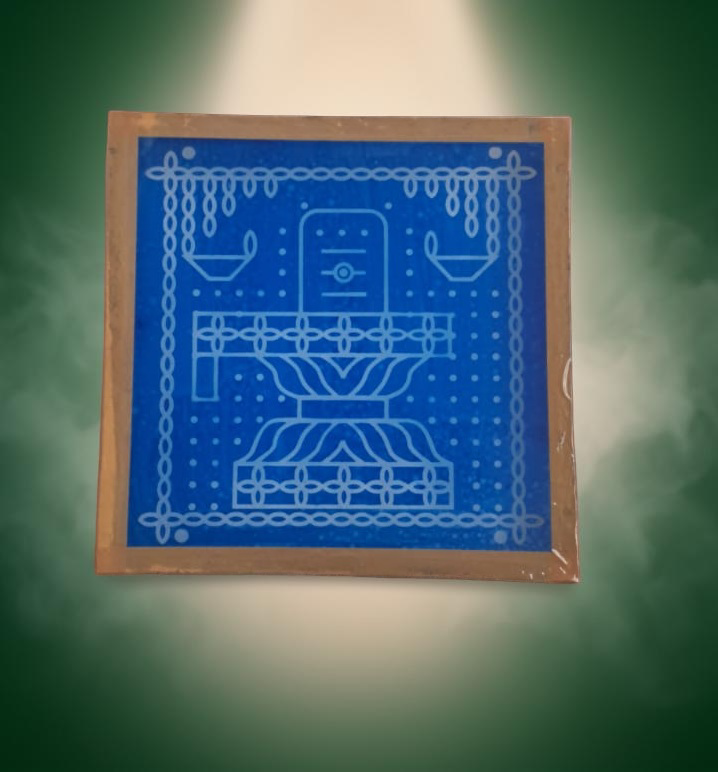 Rangly Shivalingam with flowers Model 4 Rangoli Stencil Wooden 10×10 inches Pack of 1 Piece