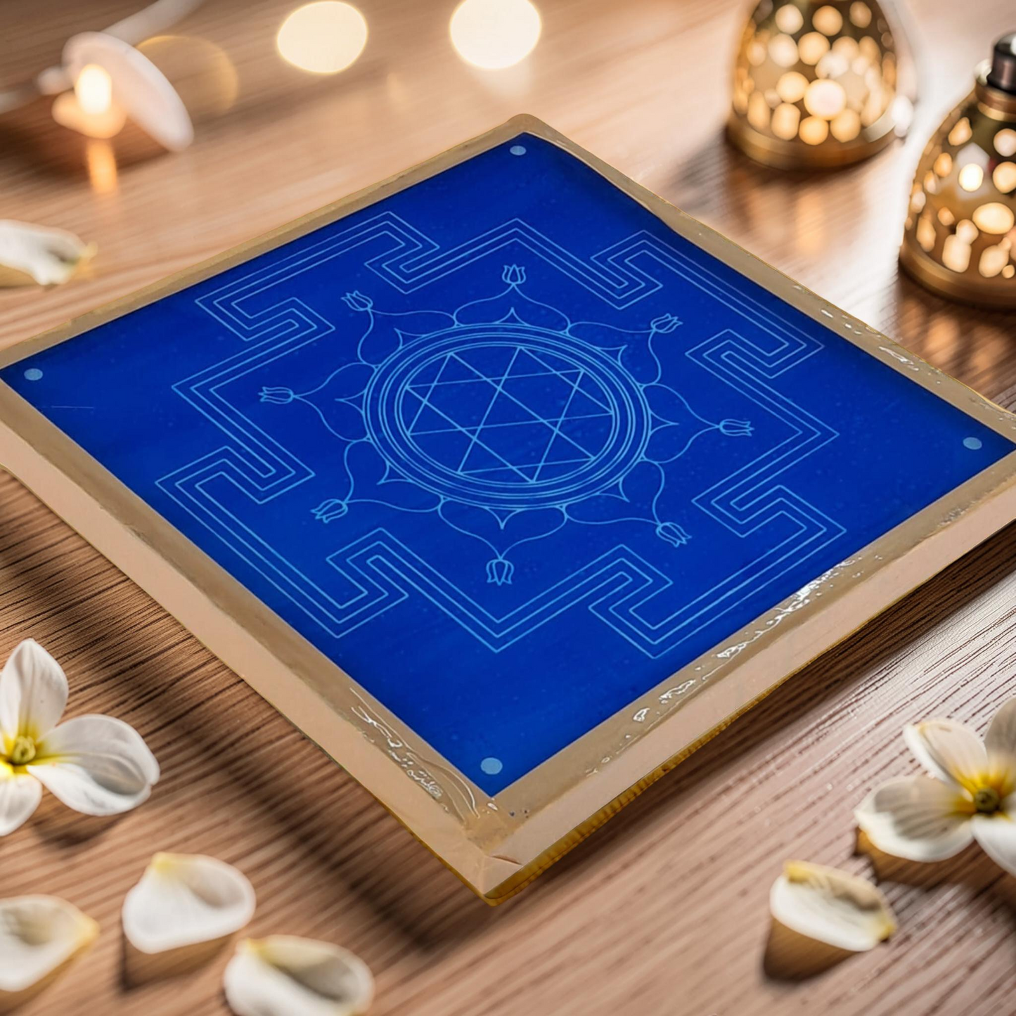 Rangly Jumbo Durga Mandala Yantra Rangoli Design Stencil Wooden 30x30 Inches Pack of 1 piece