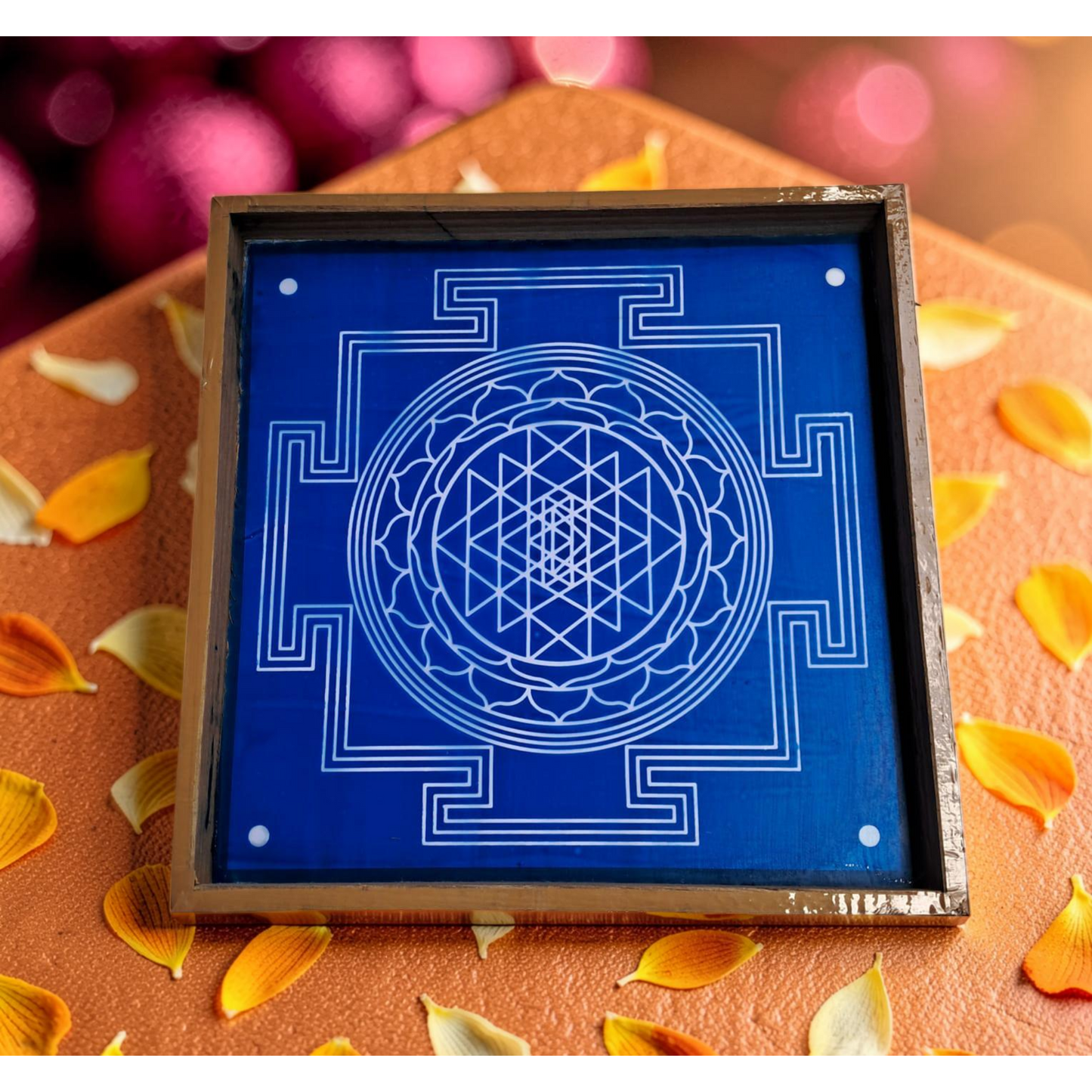 Tripura Sundari Shodashi Yantra Rangoli wooden Stencil -Elevate Your Spiritual Space