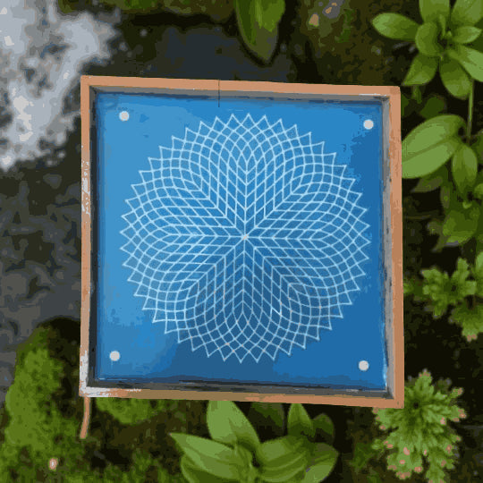 Rangly Jumbo   Rangoli Design Model 7 Stencil Wooden 24x24 Inches Pack of 1 piece