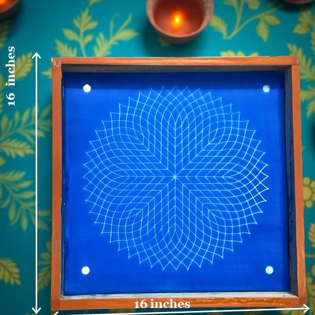 Rangly Jumbo Circle Rangoli Stencil Wooden 20*20 Inches Pack of 1 piece