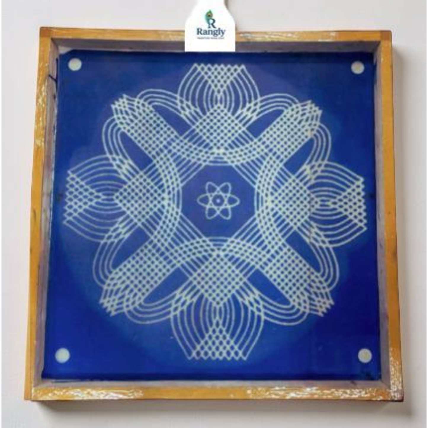 Rangly Square Rangoli Stencil Pack of 1 piece -WJ2407
