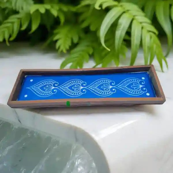 Rangly Lotus Bud Border Rangoli Stencils Wooden 17x5 Inches Pack of 1 Piece