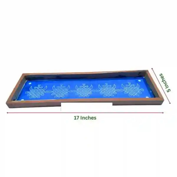 Rangly Kambi Kolam Model 1 Border Rangoli Wooden 17x5 Inches Pack of 1 Piece