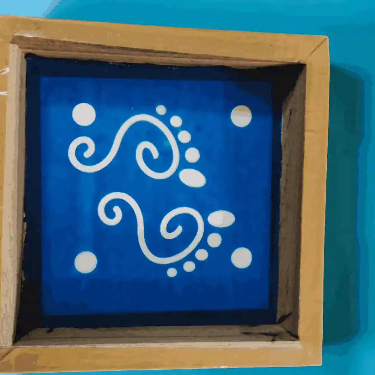 Rangly Lakshmi Model 2 Rangoli Stencil Wooden 5*5 Inches Pack of 1 piece