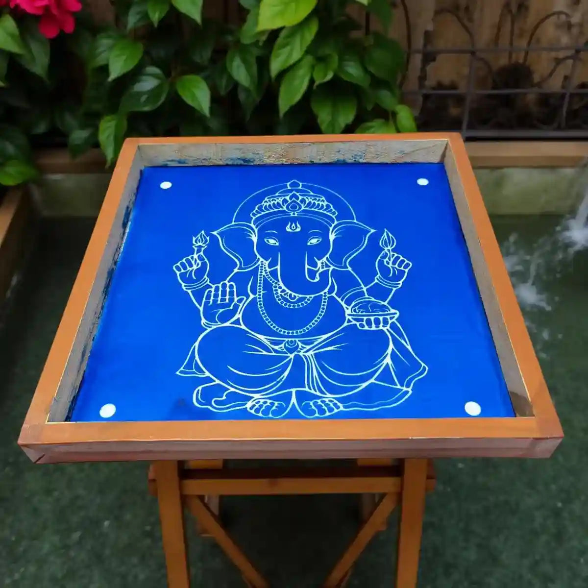 Rangly Ganesha Rangoli Stencil Wooden 10*10 Inches Pack of 1 Piece