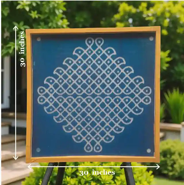 Rangly Jumbo Rangoli Big Puli Stencil Wooden 30x30 Inches Pack of 1 piece