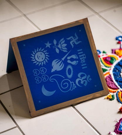 Rangly Chitrangan  Rangoli Design Stencil Wooden 10x10 Inches Pack of 1 piece