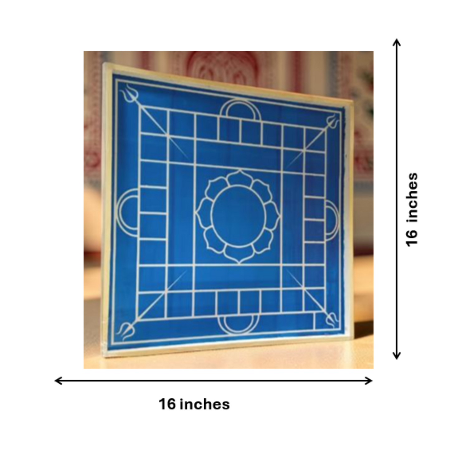 Yantra Design Stencil Wooden Frame 16x16 Inches Pack of 1 piece