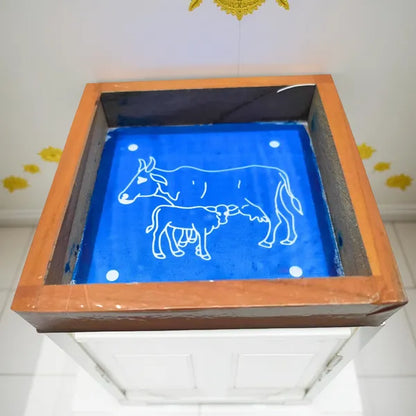 Rangly Komatha Kolam Rangoli Stencil Wooden,  5 × 5 Inches Pack of 1 Piece