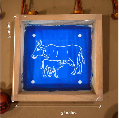 Rangly Komatha Kolam Rangoli Stencil Wooden,  5 × 5 Inches Pack of 1 Piece