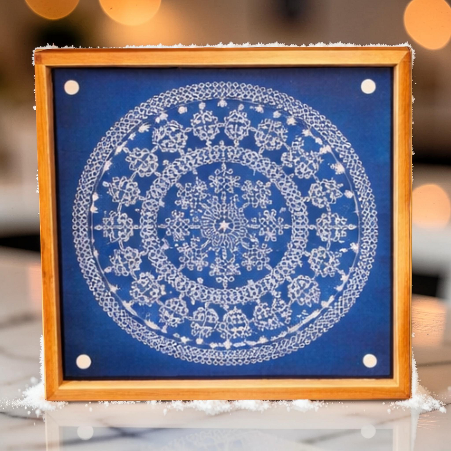 Rangly Jumbo  Rangoli Design Stencil Wooden 24x24 Inches Pack of 1 piece
