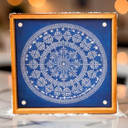 Rangly Jumbo  Rangoli Design Stencil Wooden 24x24 Inches Pack of 1 piece