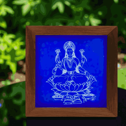 Rangly Lakshmi Rangoli Stencil Wooden 5x5 Inches Pack of 1 piece