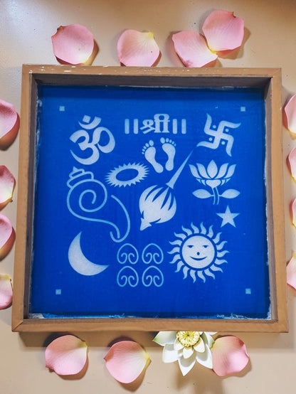 Rangly Chitrangan  Rangoli Design Stencil Wooden 10x10 Inches Pack of 1 piece