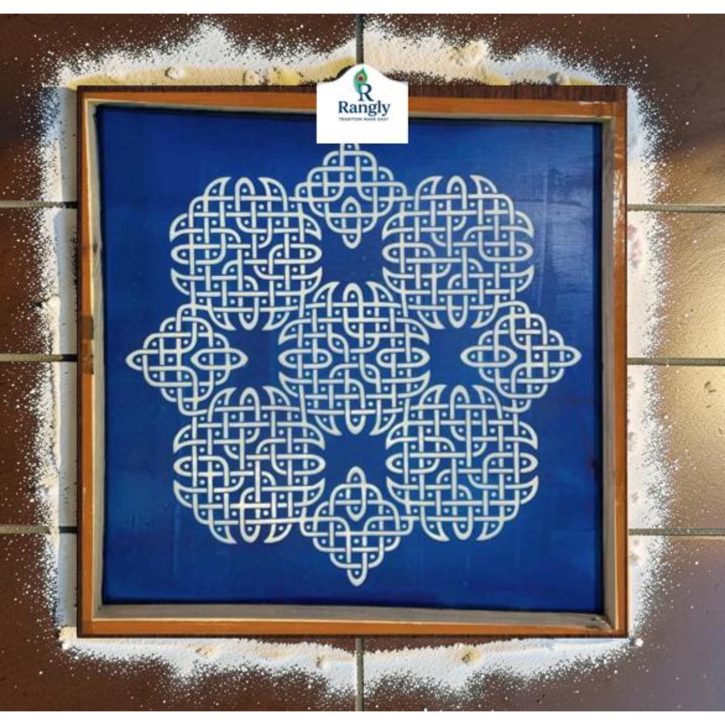 Rangly Divine Structured Pulli Big Kolam Stencil  Pack of 1 piece - WJ2416