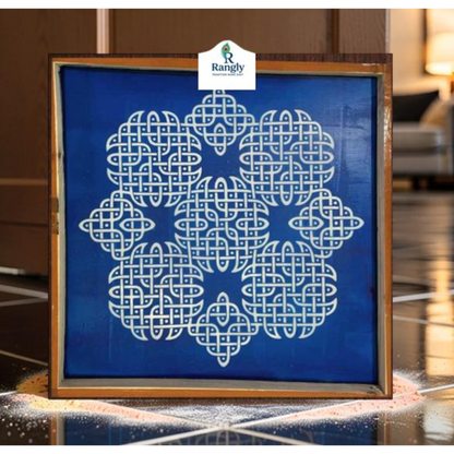 Rangly Divine Structured Pulli Big Kolam Stencil  Pack of 1 piece - WJ2416