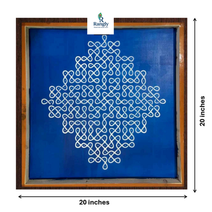 Rangly Jumbo Neli Big KolamDesign Stencil Wooden 20x20 Inches Pack of 1 piece