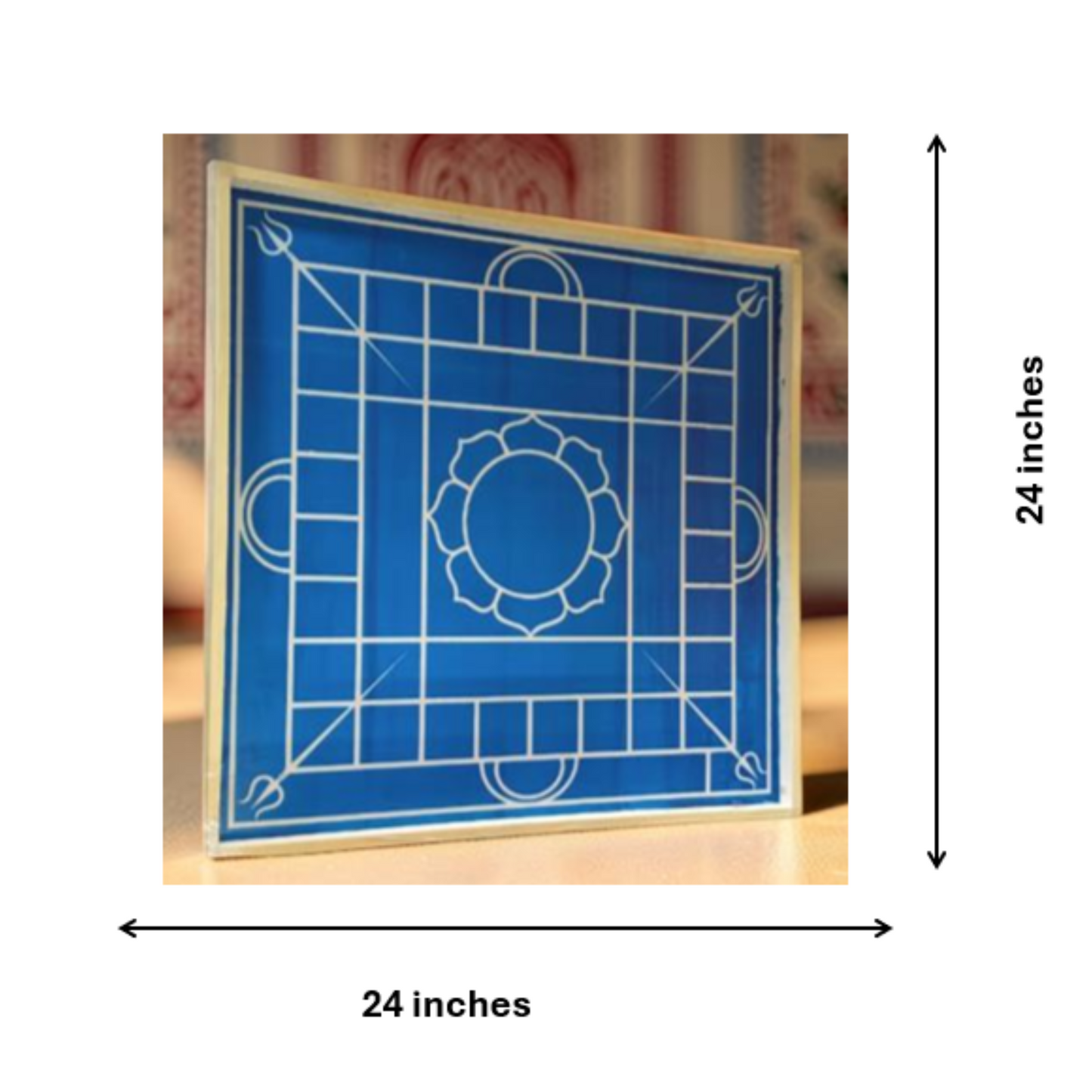 Ganesh Mandal Model 2  Design Stencil Wooden Frame 24x24 Inches Pack of 1 piece