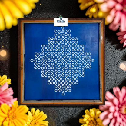 Rangly Neli Big Kolam Design Stencil Wooden  Pack of 1 piece