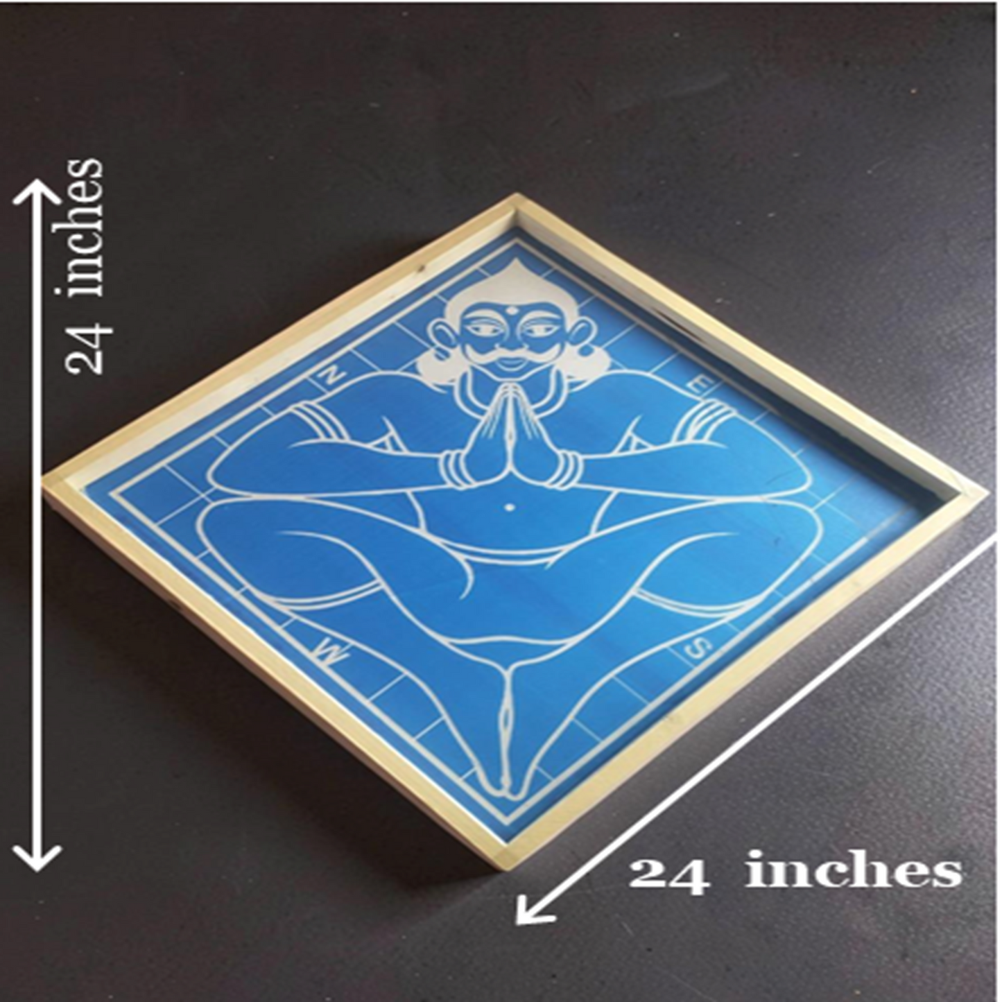 Rangly Vastu Purusha Model 2 Yantra Rangoli Design Stencil Wooden 24x24 Inches Pack of 1 piece