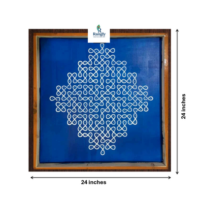 Rangly Jumbo  Neli Big Kolam Design Stencil Wooden 24x24 Inches Pack of 1 piece