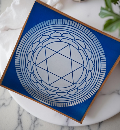 Rangly Jumbo Sudarshana Mandala 2 Yantra Rangoli Stencil Wooden30x30 Inches Pack of 1 piece