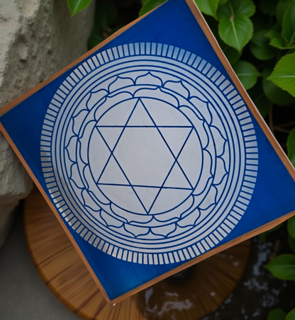 Rangly Jumbo Sudarshana Mandala 2 Yantra Rangoli Stencil Wooden30x30 Inches Pack of 1 piece