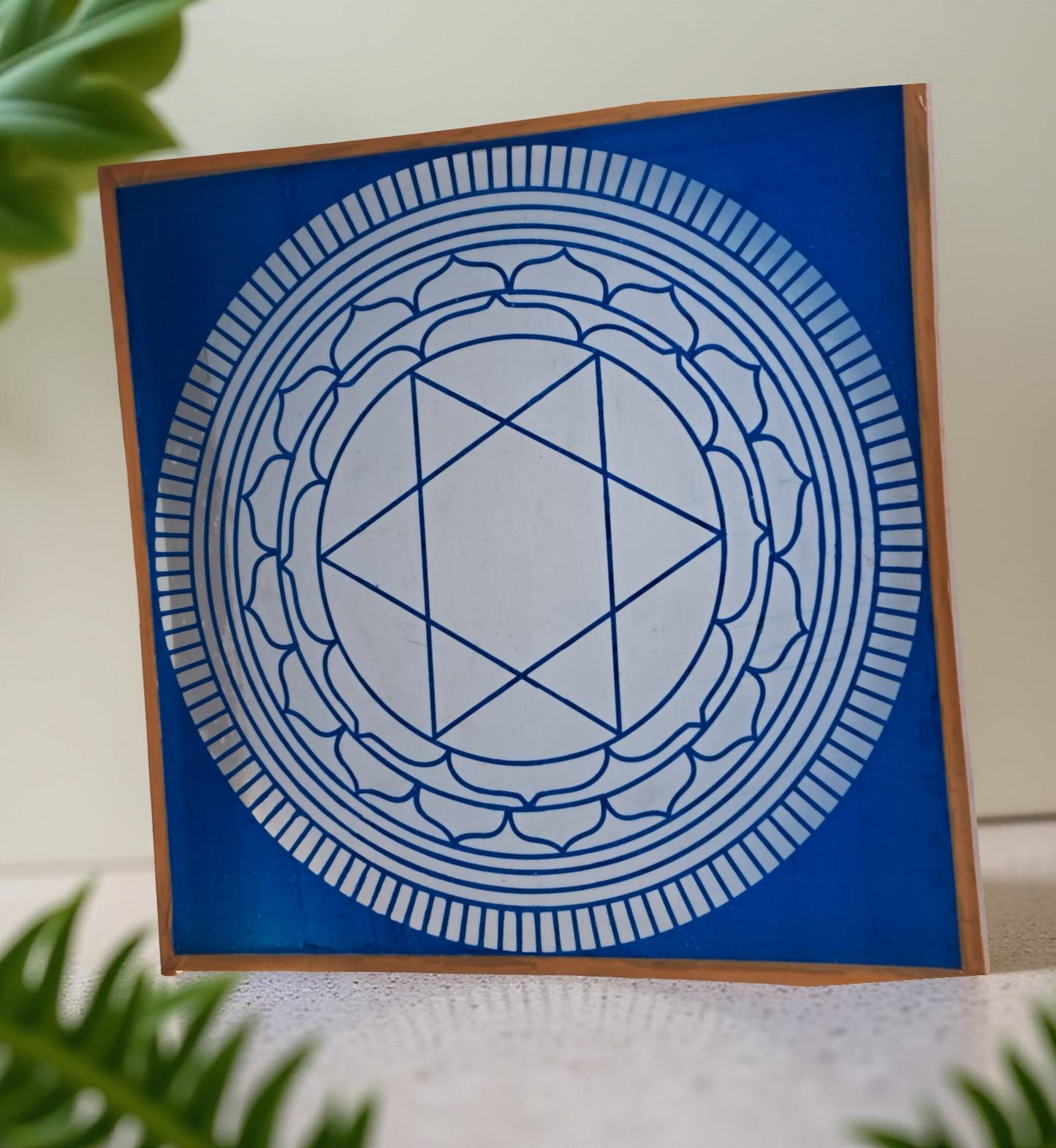 Rangly Jumbo Sudarshana Mandala 2 Yantra Rangoli Stencil Wooden30x30 Inches Pack of 1 piece