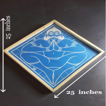 Rangly Jumbo Vastu Purusha Model 2 Yantra Rangoli Design Stencil Wooden 25x25 Inches Pack of 1 piece