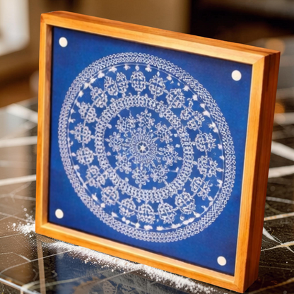 Rangly Jumbo  Rangoli Design Stencil Wooden 24x24 Inches Pack of 1 piece