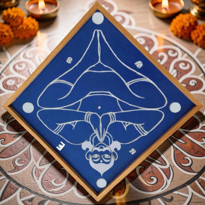 Rangly Jumbo Vastu Purusha  Yantra Rangoli Stencil Wooden 25x25 Inches Pack of 1 piece