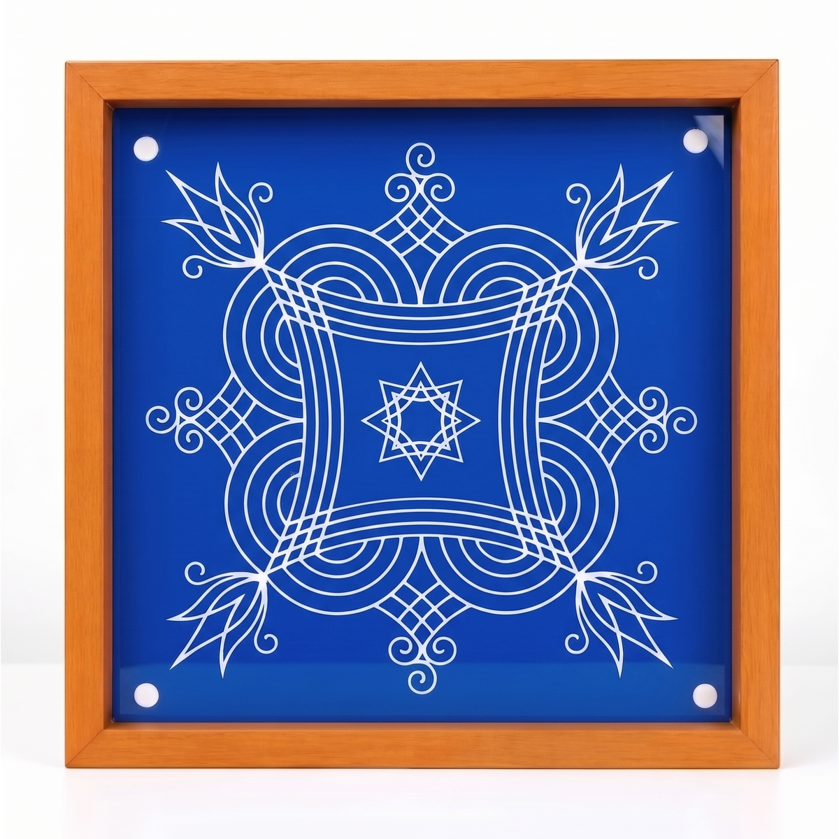 Rangly " Iyengar Padi Kolam"Model 5 Rangoli Stencil 10×10 Inches Pack of 1 piece