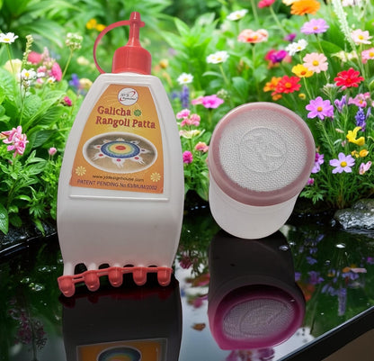 Rangly Rangoli Making Kit Combo – Rangeela Patta Galicha and   Colour Filler Pack of 2P iece