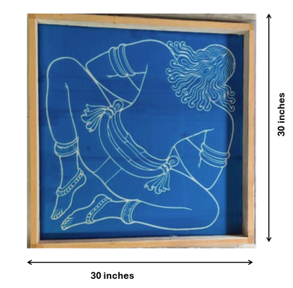 Rangly Jumbo Vastu Purusha Model 3 Yantra Rangoli Design Stencil Wooden 30x30 Inches Pack of 1 piece
