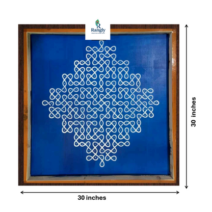 Rangly Jumbo Neli Big Kolam Design Stencil Wooden 30x30 Inches Pack of 1 piece