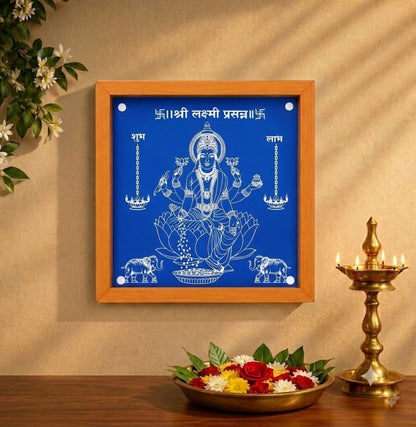"Sri Lakshmi Prasanna" God Face Rangoli wooden Stencil -Elevate Your Spiritual Space
