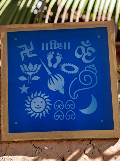 Rangly Chitrangan  Rangoli Design Stencil Wooden 10x10 Inches Pack of 1 piece