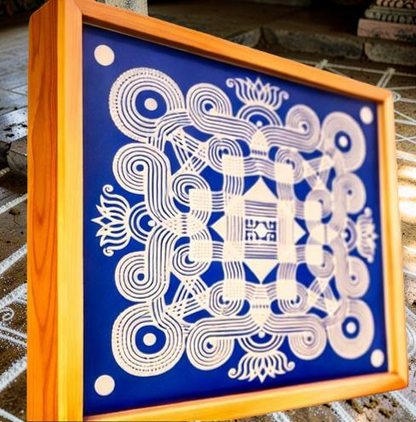 Rangly Jumbo Rangoli Design 2 Stencil Wooden 24x24 Inches Pack of 1 piece