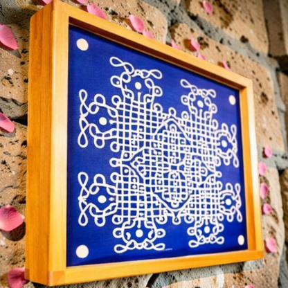 Rangly Jumbo Chikku Kolam Model 4  Rangoli Design Stencil Wooden 24x24 Inches Pack of 1 piece