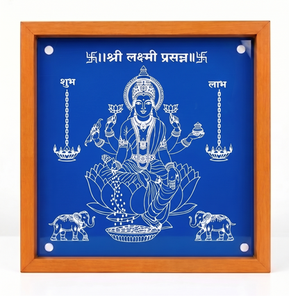 "Sri Lakshmi Prasanna" God Face Rangoli wooden Stencil -Elevate Your Spiritual Space