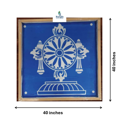 Rangly  Chakra Kolam Stencil Design Stencil Wooden 40x40 Inches Pack of 1 piece